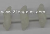 CFG865 Top-drilled 14*20mm carved animal white jade gemstone beads