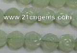 CFG883 15.5 inches 12mm carved flower New jade gemstone beads