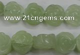 CFG886 15.5 inches 14mm carved flower New jade gemstone beads