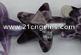 CFG911 15.5 inches 30*33mm faceted & carved star dogtooth amethyst beads