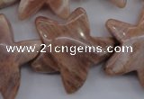 CFG928 15.5 inches 30*33mm carved star moonstone beads