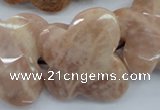 CFG933 15.5 inches 30*33mm faceted & carved butterfly moonstone beads