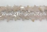 CFG983 15.5 inches 33*33mm carved star rose quartz beads