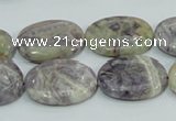 CFJ12 15.5 inches 13*18mm oval natural purple flower stone beads