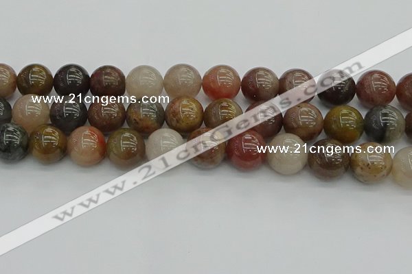 CFJ205 15.5 inches 14mm round fancy jasper beads wholesale