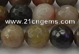 CFJ214 15.5 inches 12mm faceted round fancy jasper beads wholesale