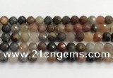 CFJ219 15.5 inches 10mm faceted round fancy jasper beads