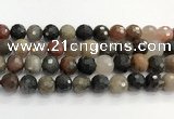 CFJ220 15.5 inches 12mm faceted round fancy jasper beads