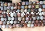 CFJ251 15.5 inches 6mm faceted round fantasy jasper beads wholesale