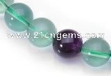 CFL08 20mm round AA grade natural fluorite beads Wholesale