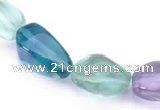 CFL09 AA grade 12*16mm irregular natural fluorite bead Wholesale