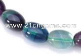 CFL10 16 inch 12*16mm egg-shaped AA grade natural fluorite beads