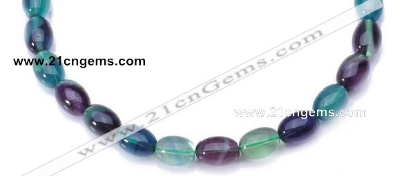 CFL10 16 inch 12*16mm egg-shaped AA grade natural fluorite beads