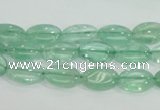 CFL101 15.5 inches 8*12mm oval natural green fluorite gemstone beads