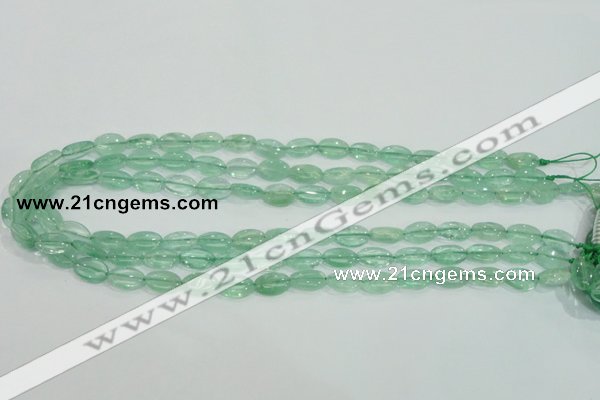 CFL101 15.5 inches 8*12mm oval natural green fluorite gemstone beads