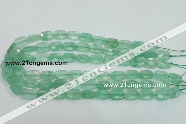 CFL104 15.5 inches 12*16mm faceted rectangle natural green fluorite beads