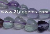 CFL1051 15 inches 8*8mm heart natural fluorite gemstone beads