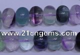 CFL1070 15 inches 10*14mm rondelle natural fluorite gemstone beads