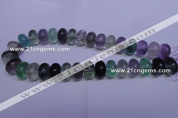 CFL1073 15 inches 12*20mm rondelle natural fluorite gemstone beads