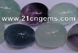 CFL1075 15 inches 18*22mm nuggets natural fluorite gemstone beads