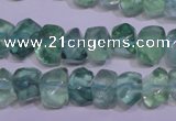 CFL1087 15 inches 8*12mm faceted nuggets blue fluorite beads