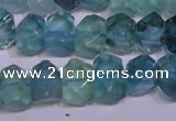 CFL1088 15 inches 9*14mm faceted nuggets blue fluorite beads