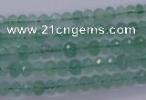 CFL110 15.5 inches 4*6mm faceted rondelle green fluorite beads