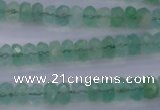 CFL111 15.5 inches 5*8mm faceted rondelle green fluorite beads