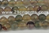 CFL1111 15.5 inches 6mm faceted round yellow fluorite gemstone beads