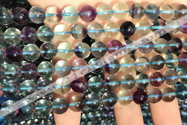 CFL1131 15.5 inches 8mm round fluorite gemstone beads wholesale