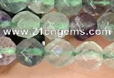 CLF1161 15.5 inches 6mm faceetd round fluorite gemstone beads