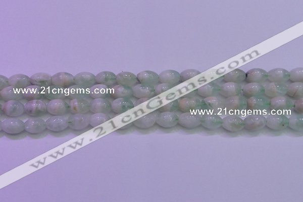 CFL1201 15.5 inches 8*12mm rice green fluorite gemstone beads