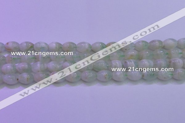 CFL1202 15.5 inches 10*14mm rice green fluorite gemstone beads