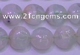 CFL1208 15.5 inches 10mm flat round green fluorite gemstone beads