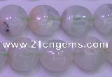 CFL1209 15.5 inches 12mm flat round green fluorite gemstone beads