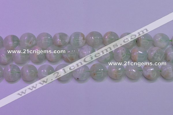 CFL1211 15.5 inches 16mm flat round green fluorite gemstone beads