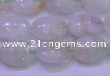 CFL1217 15.5 inches 10*14mm oval green fluorite gemstone beads