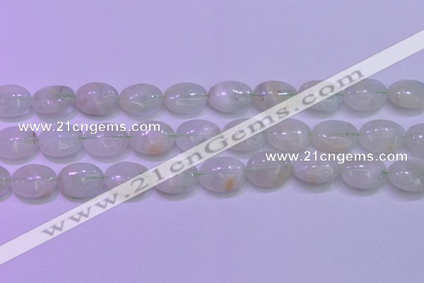 CFL1219 15.5 inches 13*18mm oval green fluorite gemstone beads