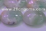 CFL1221 15.5 inches 18*25mm oval green fluorite gemstone beads