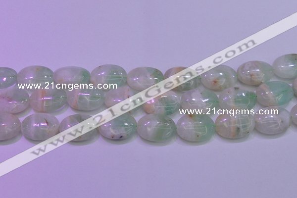 CFL1221 15.5 inches 18*25mm oval green fluorite gemstone beads