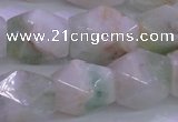 CFL1229 15.5 inches 13*18mm - 15*20mm faceted nuggets green fluorite beads