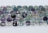 CFL1232 15.5 inches 8*10mm faceted rectangle fluorite beads