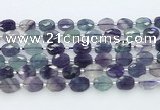 CFL1234 15.5 inches 8*10mm faceted oval fluorite beads