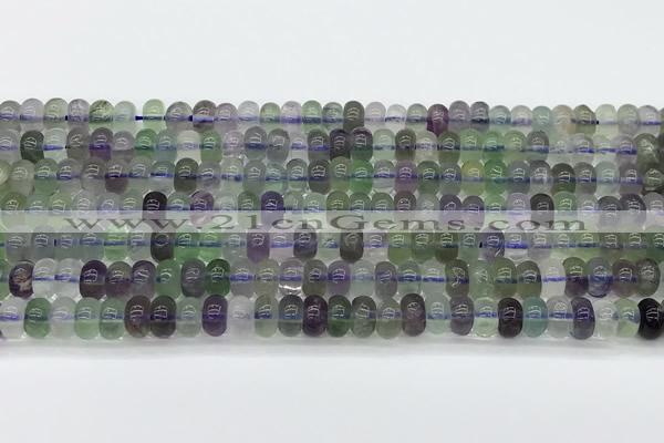 CFL1238 15 inches 4*6mm rondelle fluorite gemstone beads