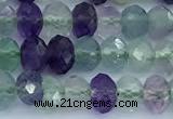 CFL1240 15 inches 5*6mm faceted rondelle fluorite beads