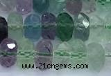 CFL1241 15 inches 5*7mm faceted rondelle fluorite beads