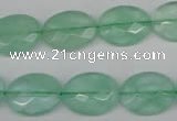 CFL125 15.5 inches 12*16mm faceted oval green fluorite beads