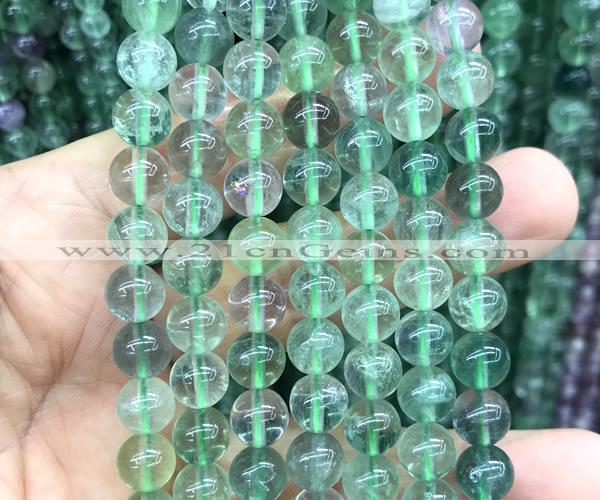 CFL1258 15 inches 8mm round green fluorite beads wholesale