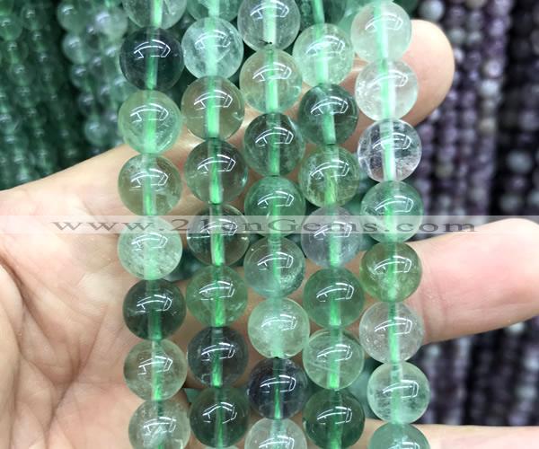 CFL1259 15 inches 10mm round green fluorite beads wholesale