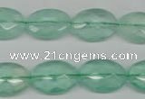 CFL126 15.5 inches 13*18mm faceted oval green fluorite beads